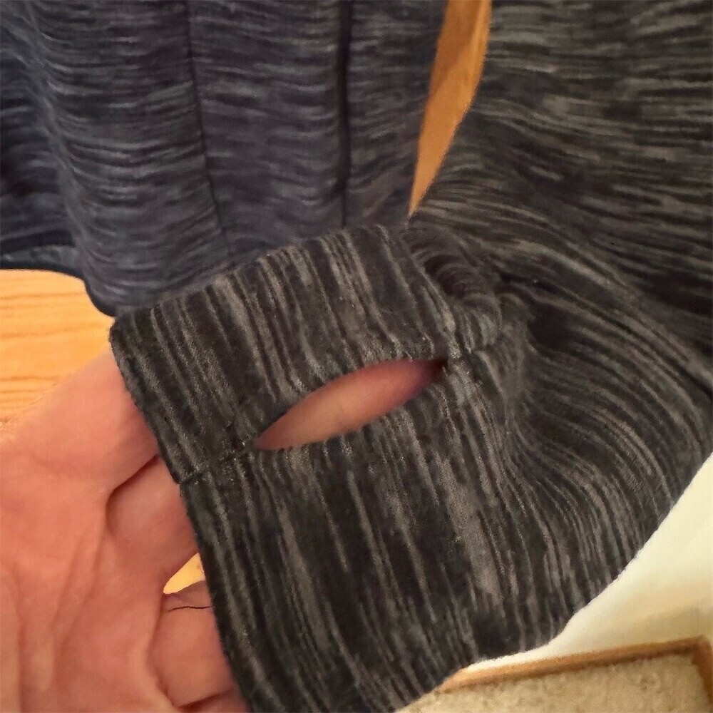 Avalanche Hoodie Womens L Gray Space Dye Hooded Half Zip Pullover - Picture 5 of 10
